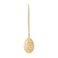 Maileg Easter Decorations, Hanging Ornament - Easter Egg with Flowers - Yellow