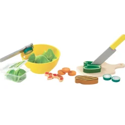 Melissa & Doug Wooden Play Food, Salad Set
