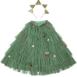 Meri Meri Costume, Christmas Tree Cape with Headband