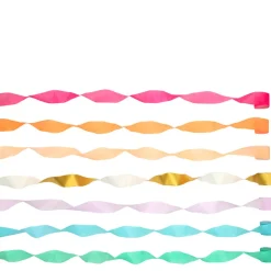 Meri Meri Crepe Paper Roll, 7 Colors - Bright