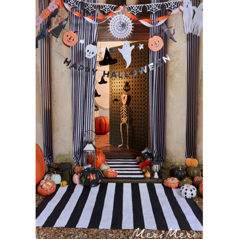 Meri Meri Halloween Decor, 3 Flying Honeycomb Witches Among Stars