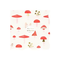 Meri Meri Napkins Size L, Merry Mushroom - 16 pcs.