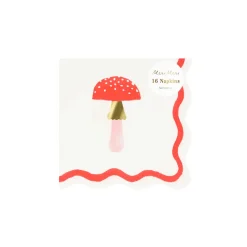 Meri Meri Napkins Size S, Merry Mushroom - 16 pcs.