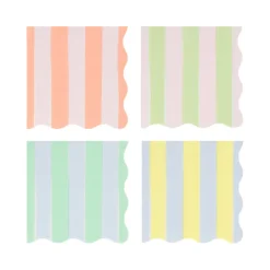 Meri Meri Napkins Size S, Pastel Stripe - Set of 16