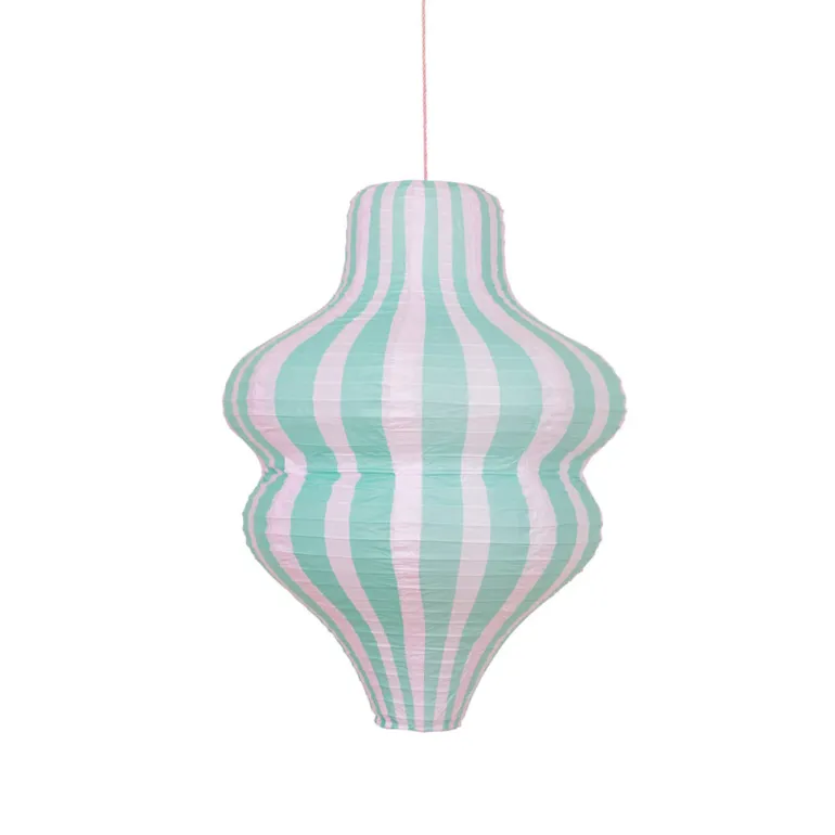 Meri Meri Paper Lanterns, Stripy Design, Set of 3 - WITHOUT LIGHT SOURCE