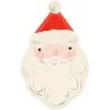 Meri Meri Paper Plates, Jolly Christmas, Santa - Set of 8