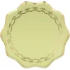 Meri Meri Paper Plates, Ladurée Paris, Pack of 8, Size L – Yellow with Gold Detailing