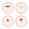 Meri Meri Paper Plates Size S, Merry Mushroom – 8 Pieces