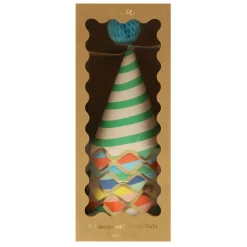 Meri Meri Party Hats, Stripe Design - Set of 8