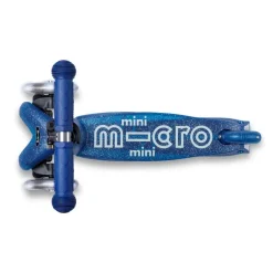 Micro Kick Scooter, Mini Deluxe Galaxy Glitter LED - Navy Blue
