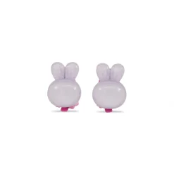 Milk x Soda Candy Rabbit Clip-On Earrings for Children – Purple