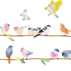 Mimi Lou Wall Sticker Border, Branch with Birds