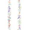 Mimi Lou Wall Sticker, Growth Chart with Milestone Markers - Spring Flowers with Danish Text