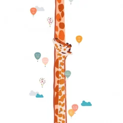 Mimi Lou Wall Sticker, Height Chart - Safari with Danish Text