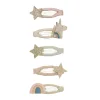 Mimi & Lula Hair Accessories, 5 Hair Clips - Mini Unicorn Celeste