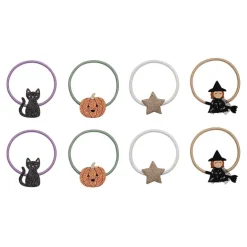 Mimi & Lula Hair Accessories, 8 Hair Ties - Mini Halloween