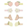 Mimi & Lula 8 Hair Clips, Mini Citrus Peaches and Cream