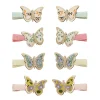 Mimi & Lula 8 Hair Clips, Mini Floral Butterfly Spring on the Farm