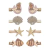 Mimi & Lula 8 Hair Clips, Mini Mermaid Ocean Pearl