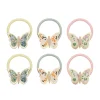Mimi & Lula 6 Hair Elastics, Mini Floral Butterfly Spring on the Farm