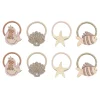 Mimi & Lula 8 Hair Elastics – Mini Mermaid Ocean Pearl