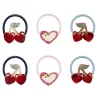 Mimi & Lula 6 Hair Elastics, Mini Red Cherries Mon Cheri
