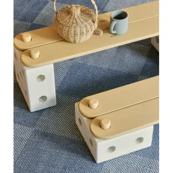 Modu Balance Track, Wooden and Foam Block Balancing Course - Sand Grey/ Honey Yellow
