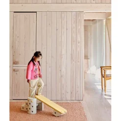 Modu Beams, Wooden Balance Beams, Activity Toy - Sand Grey/ Soft Rose