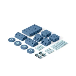 Modu Building Toy in Foam, Dreamer Set, 34 Pieces - Deep Blue/Sky Blue