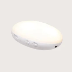 Moonie 2.0, Organic Humming Bear with Pink Noise and Lamp - Cappuccino