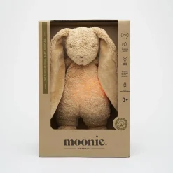 Moonie 2.0, Organic Humming Bunny with Pink Noise and Lamp - Cappuccino