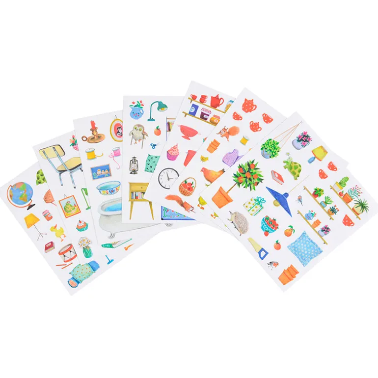 Moulin Roty Coloring and Sticker Book, Wood
