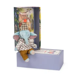 Moulin Roty Plush Toy, Elephant 25cm - Pablo Les Minouchkas