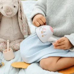 Moulin Roty Suitcase with Tea Set, 14 Pieces - Les Parisiennes