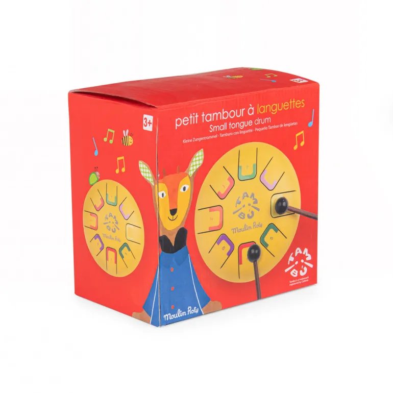Moulin Roty Tongue Drum, Small Yellow - Les Popipop