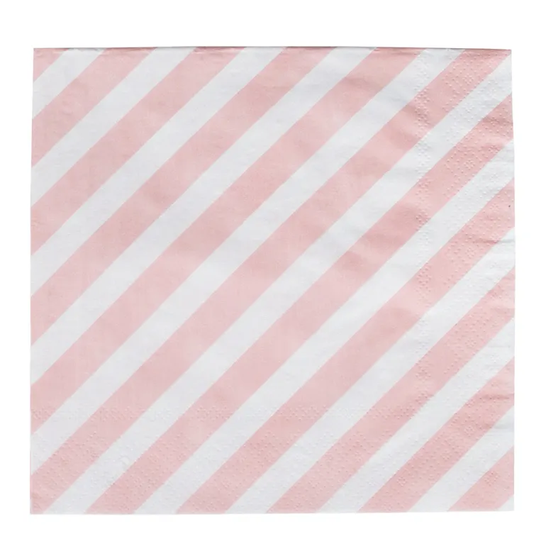 My Little Day Napkins, Pink Stripes - Pack of 20