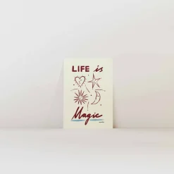 Nephthys Illustrated Poster, Life is Magic - A4