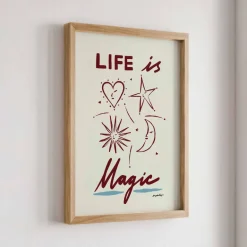 Nephthys Illustrated Poster, Life is Magic - A4