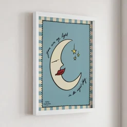 Nephthys Illustrated Poster, You Are My Light in the Night Sky - A4