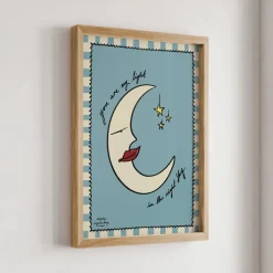 Nephthys Illustrated Poster, You Are My Light in the Night Sky - A4