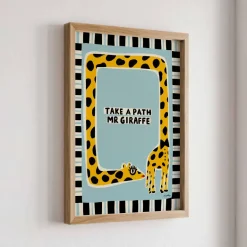 Nephthys Illustrated poster, Take af Path Mr Giraffe – A4
