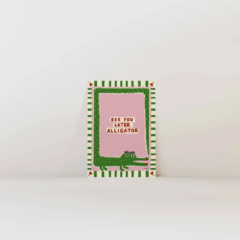 Nephthys Illustrated Poster, See You Later Alligator - A4