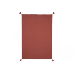 Nobodinoz Baby Blanket, Wabi Sabi Double Muslin, 65 x 100 cm - Rosewood