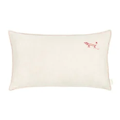 Nobodinoz Cushion, Washed French Linen, 50 x 30 cm - Greige