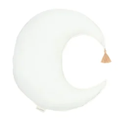 Nobodinoz Moon Cushion, Washed French Linen - Off White