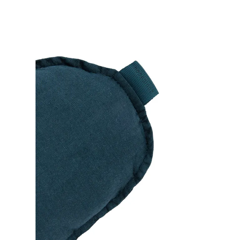 Nobodinoz Sky Cushion, Washed French Linen - Deep Blue