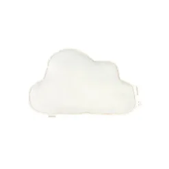 Nobodinoz Sky Pillow, Washed French Linen with Embroidered Birds – Off White
