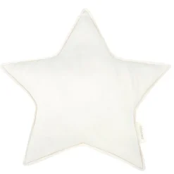 Nobodinoz Star Pillow, Washed French Linen - Off White