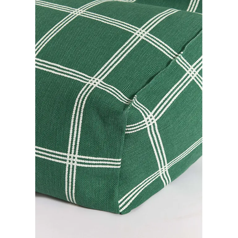 Nobodinoz Vibes armchair sækkestol, Green white windowpane