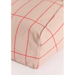 Nobodinoz Vibes armchair sækkestol, Pink red grid